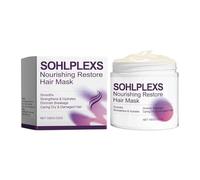 Bond Restore Treatment per capelli secchi, maschera profonda per capelli danneggiati crespi, balsami profondi, idratante con acido ialuronico, vitamine B3, B5, B7, C ed E
