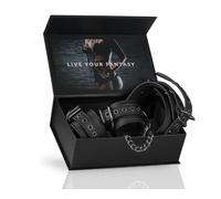 Bondage collare e polsiere pelle EasyToys Fetish Collection nero fetish BDSM