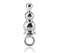 Bondage Masters Tappo di testa in metallo con anello di estremità rimovibile, 1589, argento