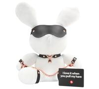 Bondage Rabbit - maschera BDSM con orecchie da coniglio - bianco