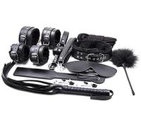 BONDAGERIE Kit Accessori Professionale Coppia Manette gàgball Frustino Frusta Corda cavigliere 10 Pezzi