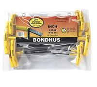 Bondhus 13338 set of 10 hex t-handles, Sizes 3/32 - 3/20,3 cm