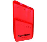 Bondhus 18099 Bondhex Color Coded Case Holds 9 Tools, 1/5mm-10mm by Bondhus