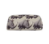 BONDIJ Astuccio portamatite, astuccio grande capacità con cerniera, borsa per cosmetici Angry Rhino per donne e uomini, Oro, Taglia unica