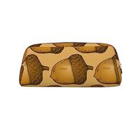 BONDIJ Astuccio portamatite, astuccio grande capacità con cerniera, borsa per cosmetici con ghianda in stile cartone animato, per donne e uomini, Argento, Taglia unica