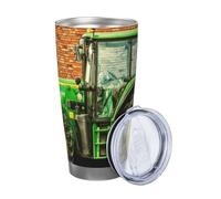 BONDIJ Bicchiere da 590 ml con coperchio a tema trattore stampato Bicchiere isolato in acciaio inox tazze isolate sottovuoto tazza da caffè ghiaccio doppia parete auto tazza da viaggio per auto,