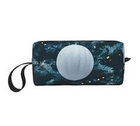 BONDIJ Borsa da trucco da viaggio, Borsa da toeletta portatile, Borsa cosmetica da viaggio con decorazione albero di grande capacità, borsa portaoggetti multifunzionale, bianca, taglia unica