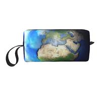 BONDIJ Borsa da trucco da viaggio, Borsa da toeletta portatile, Borsa cosmetica da viaggio in terra incandescente di grande capacità, borsa portaoggetti multifunzionale, bianca, taglia unica