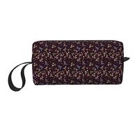 BONDIJ Borsa da trucco da viaggio, borsa da toilette portatile, borsa cosmetica da viaggio con fiori in fiore di grande capacità, borsa portaoggetti multifunzionale, bianca, taglia unica, bianco,