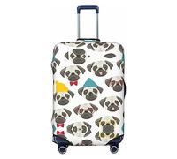 BONDIJ Carino carlino bagagli copre viaggio antipolvere valigia copertura per 45-81 pollici bagagli, Nero , M