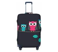 BONDIJ Carino Gufi Dei Bagagli Copre Viaggio Antipolvere Valigia Copertura Per 45-81 Pollici Bagagli, Nero , M