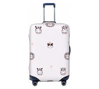BONDIJ carino modello animale bagagli copre viaggio antipolvere valigia copertura per 18-32 pollici bagagli, Nero , S