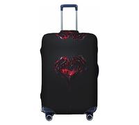 BONDIJ Cool rosso e nero cuore bagagli copre viaggio antipolvere valigia copertura per 18-32 pollici bagagli, Nero , S