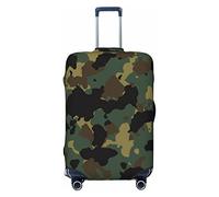 BONDIJ Copertura antipolvere della valigia di viaggio delle coperture dei bagagli del modello del camuffamento per i bagagli a 18-32 pollici, Nero , XL