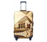 BONDIJ Copertura antipolvere per valigie da viaggio con cammelli egiziani, per bagagli da 45,7 a 81,7 cm, Nero , L