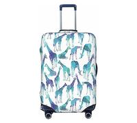 BONDIJ Copertura antipolvere per valigie da viaggio con motivo giraffa per bagagli da 45-81 cm, Nero , S