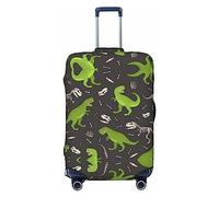 BONDIJ Copertura antipolvere per valigie da viaggio con scheletro di dinosauro, per bagagli da 45-81 cm, Nero , L