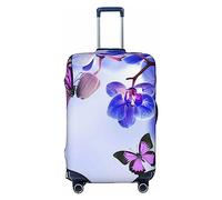 BONDIJ Copertura per bagagli da viaggio, antipolvere, con fiori, per valigie da 45-81 cm, Nero , L