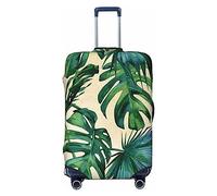 BONDIJ Copertura per bagagli da viaggio, antipolvere, con foglie di banane verdi, protezione per valigie da 45-81 cm, Nero , M