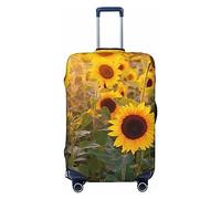 BONDIJ Copertura per bagagli da viaggio, antipolvere, con girasole, protezione per valigie da 45-81 cm, Nero , S