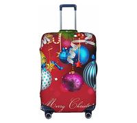 BONDIJ Copertura per bagagli da viaggio, antipolvere, con palla di Natale, per valigie da 46-81 cm, Nero , M