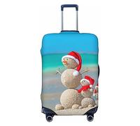 BONDIJ Copertura per bagagli da viaggio, antipolvere, con pupazzo di neve, conchiglie, protezione per valigie da 46-81 cm, Nero , S