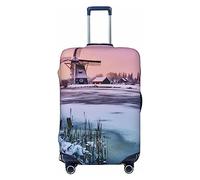 BONDIJ Copertura per bagagli da viaggio, antipolvere, copertura per valigie paesaggistica, per 45-81 cm, Nero , L