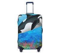 BONDIJ Copertura per bagagli da viaggio, antipolvere, in corallo subacqueo, per valigie da 45,7 a 81,7 cm, Nero , XL
