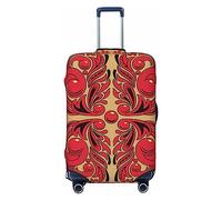 BONDIJ Copertura per bagagli da viaggio, antipolvere, motivo arte russa, per valigie da 45-81 cm, Nero , XL