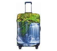 BONDIJ Copertura per bagagli da viaggio, antipolvere, motivo piante tropicali verdi, per valigie da 45,7 a 81,7 cm, Nero , L