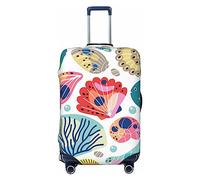 BONDIJ Copertura per bagagli da viaggio, antipolvere, motivo: vita marina, protezione per valigie da 46-81 cm, Nero , XL