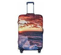BONDIJ Copertura per bagagli da viaggio, antipolvere, protezione contro spruzzi di mare e Sunrise per valigie da 46-81 cm, Nero , M