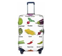 BONDIJ Copertura per bagagli da viaggio, antipolvere, varie verdure, per valigie da 45,7 - 81,7 cm, Nero , M