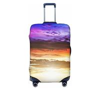 BONDIJ Copertura per bagagli da viaggio, antipolvere, vista mare, tramonto, protezione per valigie da 46-81 cm, Nero , XL