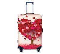 BONDIJ Copertura per valigie da viaggio, antipolvere, a forma di cuore, per valigie da 45-81 cm, Nero , S