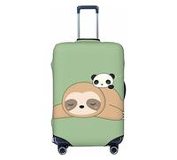 BONDIJ Cute Panda e Bradipo bagagli copre viaggio antipolvere valigia copertura per 45-81 pollici bagagli, Nero , M