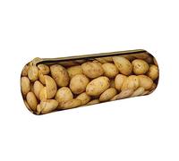 BONDIJ L'oca ha stampato il sacchetto di cuoio della matita delle donne, borsa della penna della cassa della matita di grande capacità con la chiusura lampo per l'ufficio, Patate da giardino, Taglia