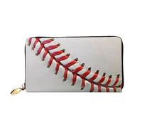 BONDIJ Portafogli da donna, in pelle PU, con cerniera lunga, per palline da golf e sport, con scomparti multipli per carte di credito, per donne, Sport palla da baseball, Taglia unica