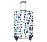 BONDIJ Press TV News Copertura per bagagli da viaggio antipolvere per bagagli da 45-81 cm, Nero , XL