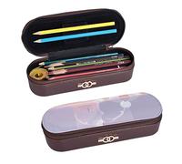 BONDIJ Sea View Tramonto stampato matita Pouch cuoio, grande capacità penne borse carino matita caso cosmetico organizzatore borsa con cerniera, Per Te Arte, Taglia unica