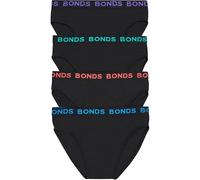 Bonds Confezione da 4 slip hipster da uomo, taglie forti, 3XL-7XL, MVY94W, comodo cotone, Nero, 5XL