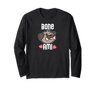 Bone AMI Bon Cane Francese Proprietario Buon Amico Divertente Meme Maglia a Manica