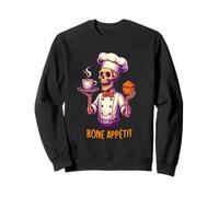 Bone Appétit Funny Halloween Skeleton Chef Cooking Cook Felpa