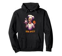 Bone Appétit Funny Halloween Skeleton Chef Cooking Cook Felpa con Cappuccio