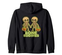 Bone Buddies - Zucca di Scheletro Felpa con Cappuccio