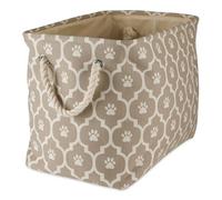 Bone Dry 6192 Pet Storage Collection Lattice Paw Print, Medium Rectangle, Stone