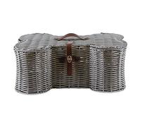 Bone Dry Cestino giocattolo, polipropilene, vimini di plastica grigio, medio, 21 x 13 x 8 cm