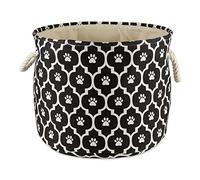 Bone Dry Lattice Paw Print, Cotone, Nero, L Rotondo