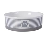 Bone Dry Paw & Patch - Ciotola Grande in Ceramica, 19 x 6 cm, Colore: Grigio