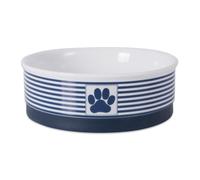 Bone Dry Paw & Patch - Ciotola in Ceramica per Animali Domestici, Misura Media, 15,2 x 5,1 cm, Colore: Blu Nautico